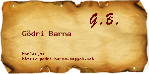 Gödri Barna névjegykártya